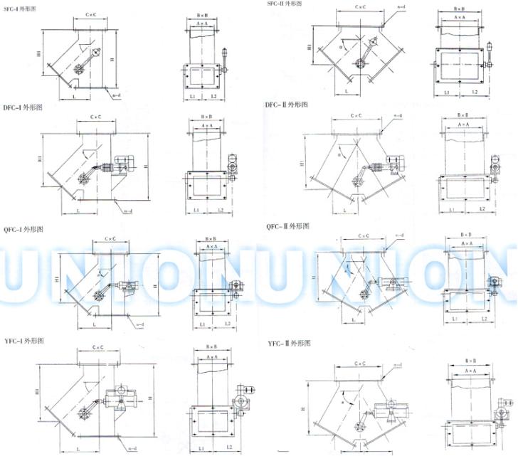 三通溜子安装尺寸图
